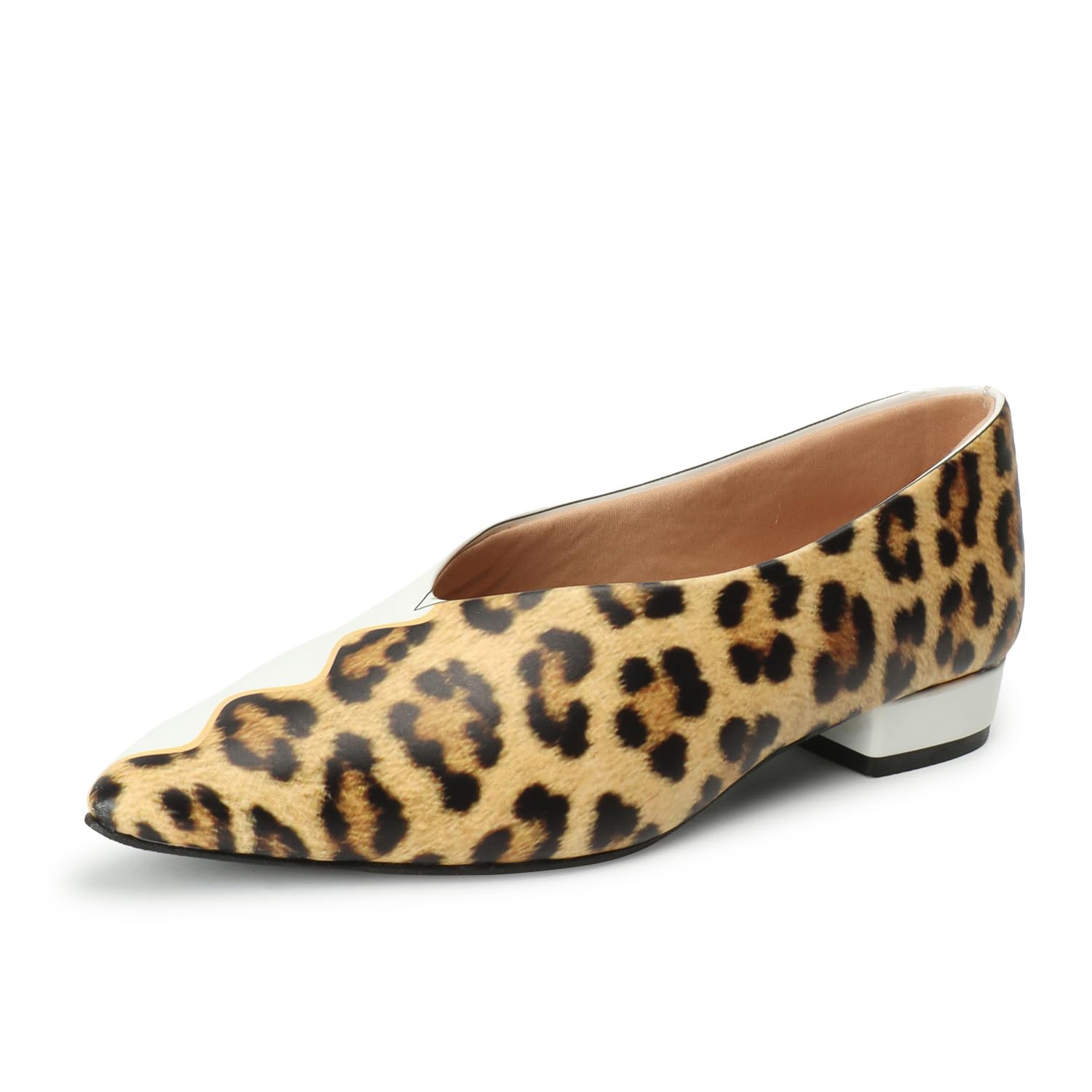 Women Multi Color Lion Design Flat Pointed Bellies Sandals-image-48
