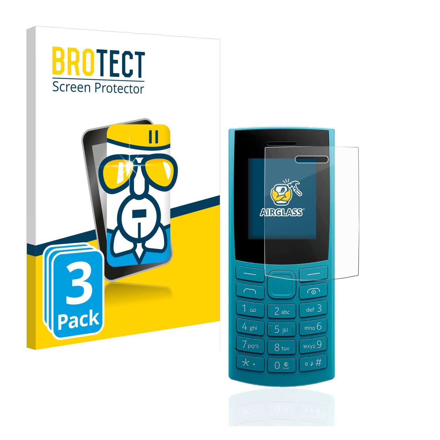 Brotect AirGlass Per Nokia 8110: 3 Pellicole In Vetro Ibrido Flessibile [Durezza 9H] – Anti-impronta, Made In Germany