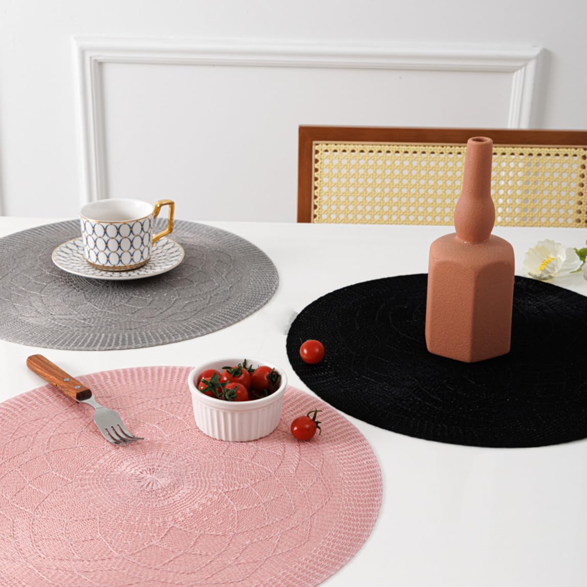 Amazon｜KKlewu 4枚セット ランチョンマット プレースマット 布 