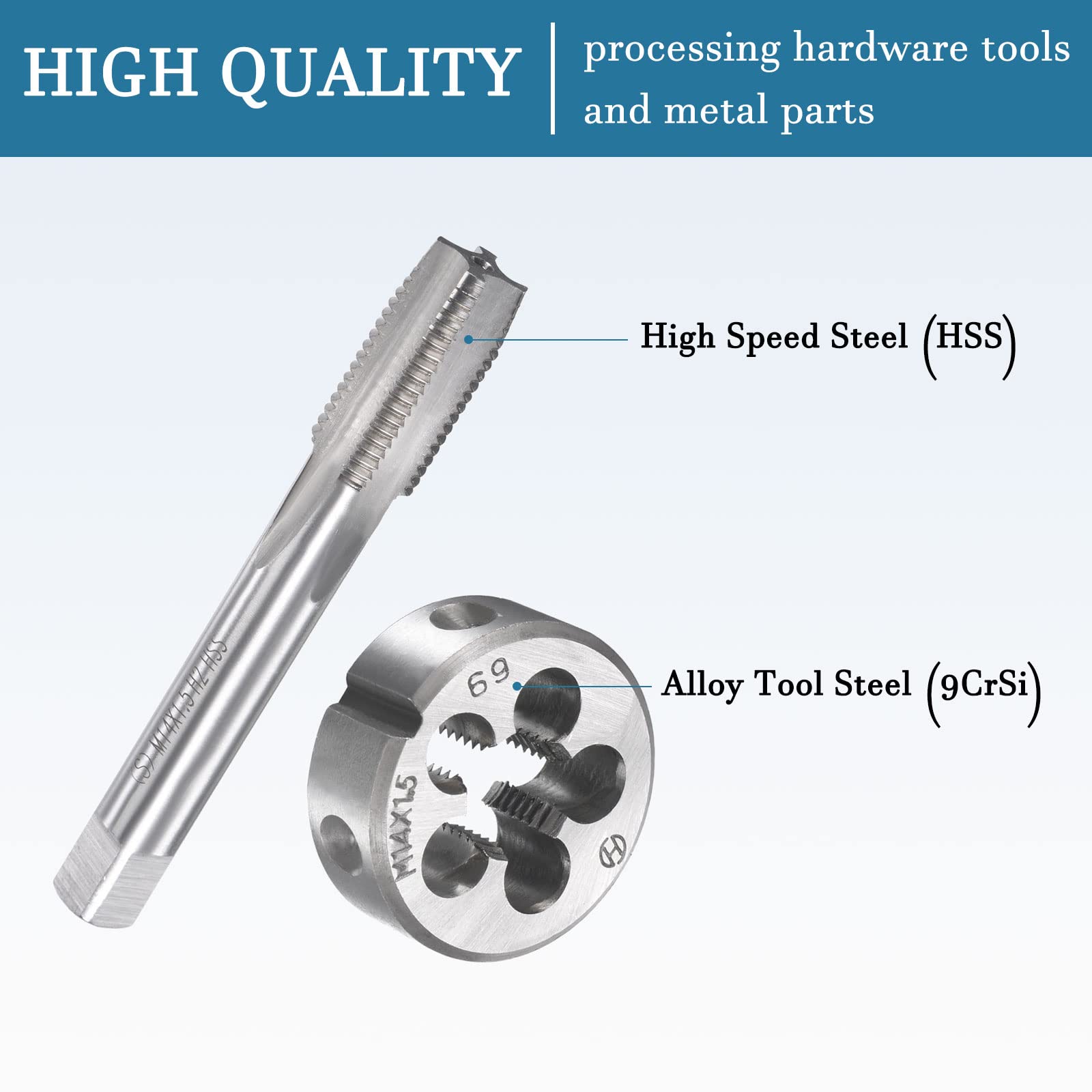 QUARKZMAN Gewindebohrer Set M14x1,5 - 4-tlg Metrisch