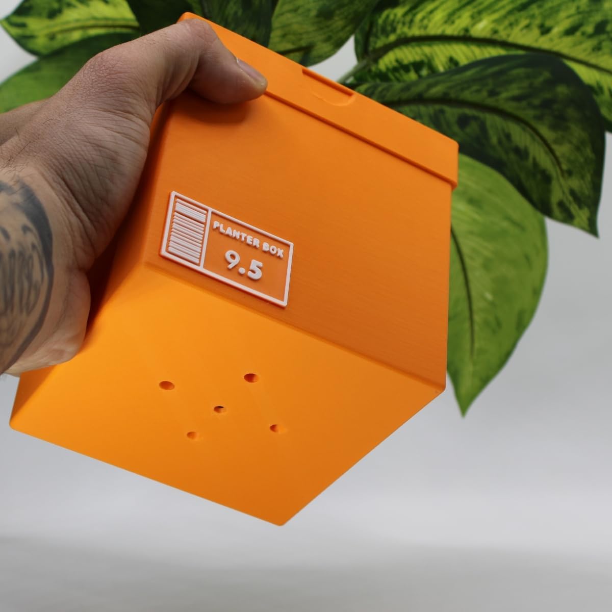 Sneakers Box Planter Pot 3D Printed - Orange Sneakers Box Decor- Plant Pot for Indoor Plants - Unique Planter for Indoor with Drainage Hole- Made in USA