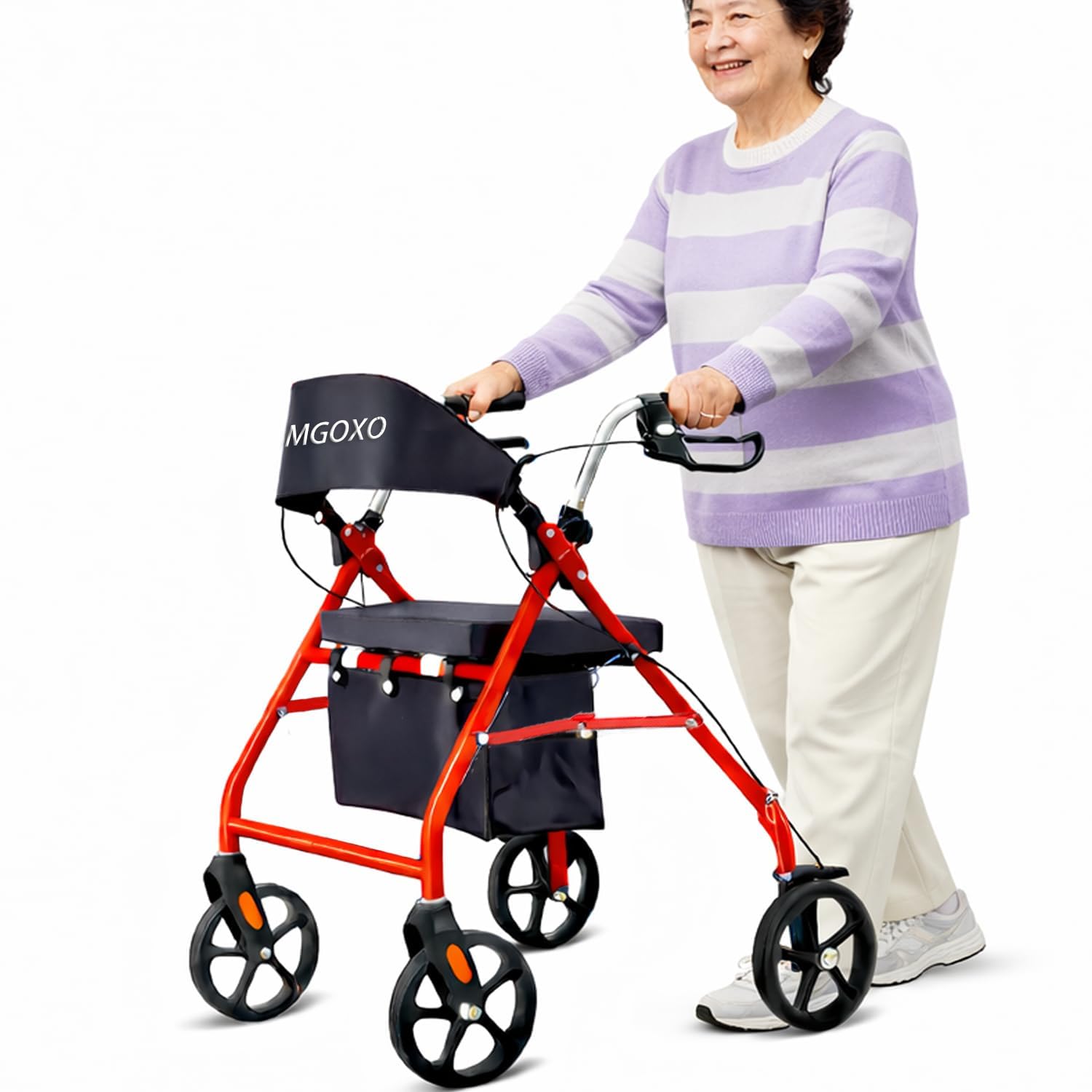 Amazon | MGOXO歩行器 高齢者用 超軽量 室内 屋外 手押し車 老人