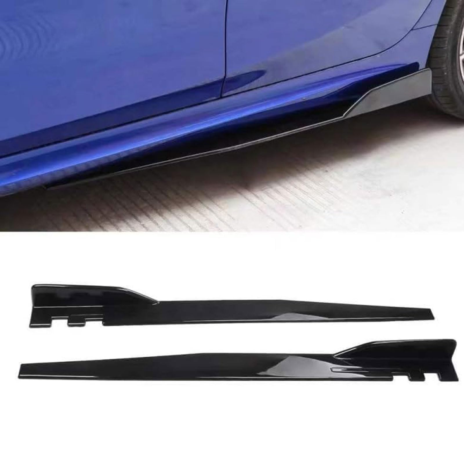 2 Pcs Car Side Skirts for Mercedes Benz CLS Shooting Brake (X218) 2014-2016 2017 2018, Side Skirt Extension Anti Collision Protection, Car Accessories,Bright Black