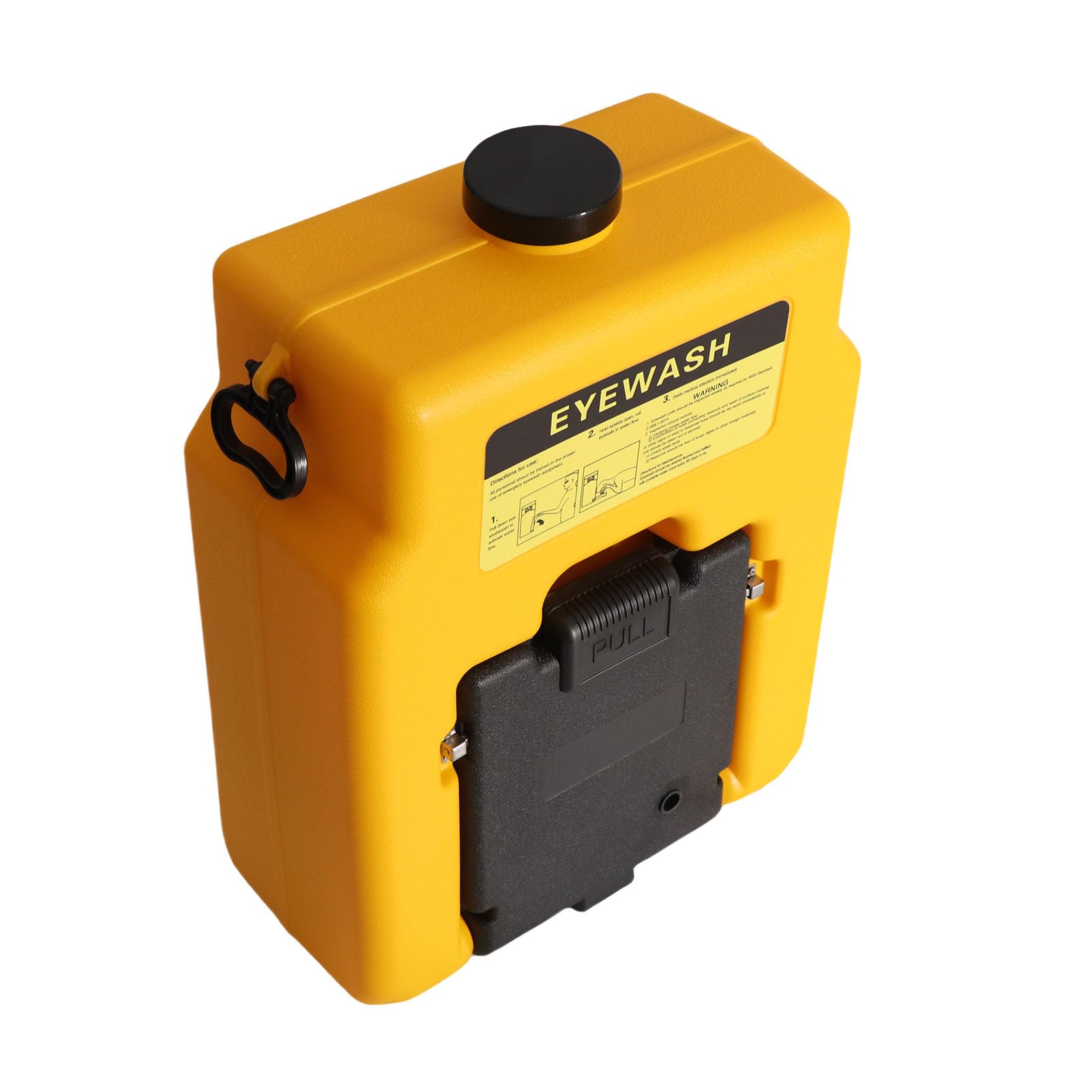 AMONIDA Station de Lavage Oculaire Murale Portable 53L, pour Dispositif D'urgence de sécurité en Laboratoire, Station de Lavage Oculaire en Polyéthylène