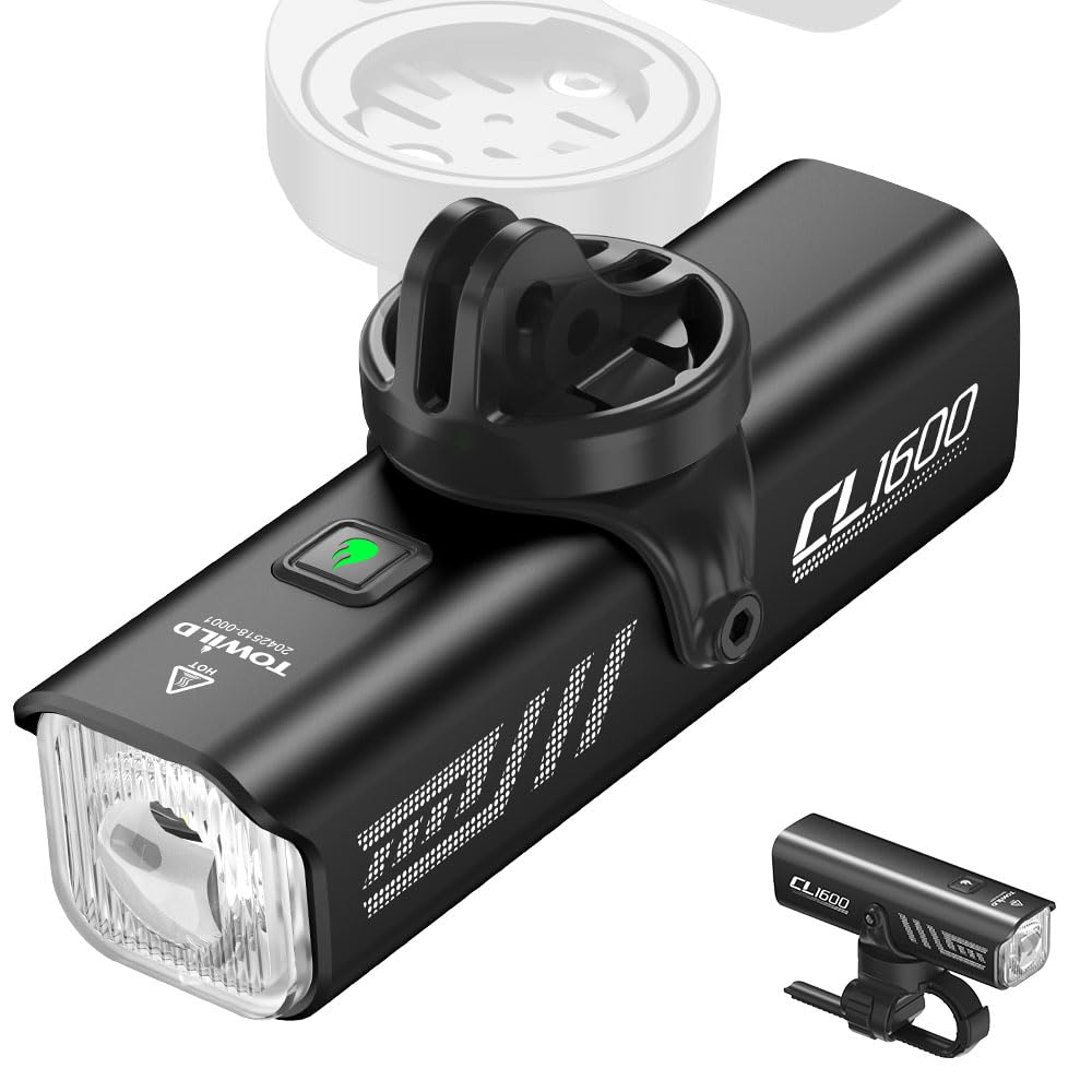 Amazon | TOWILD CL1600 自転車 ライト 1600ルーメン 大容量5000mAh