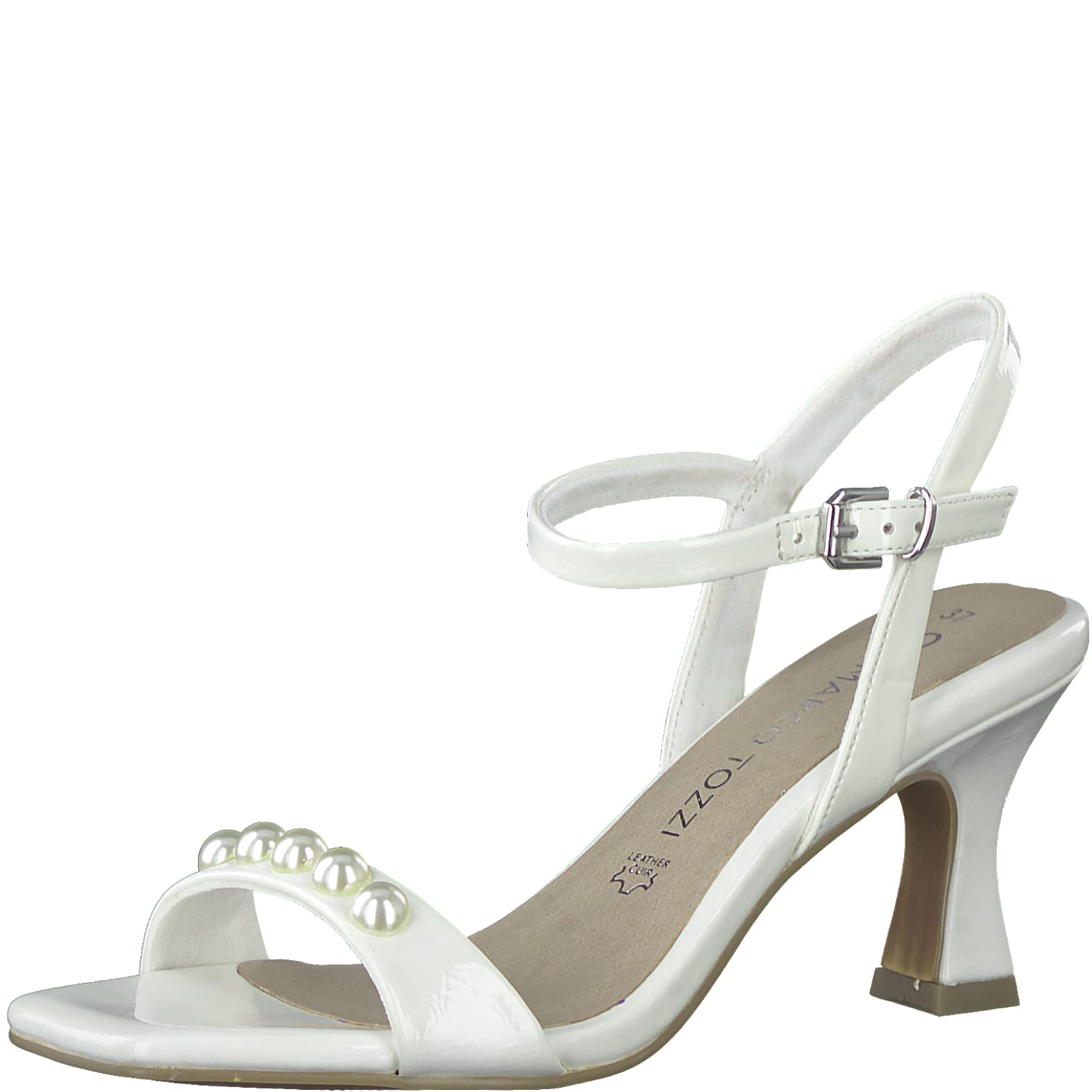 Marco Tozzi Women's 2-2-28305-20 Sandals, Ivory patent., 6 UK