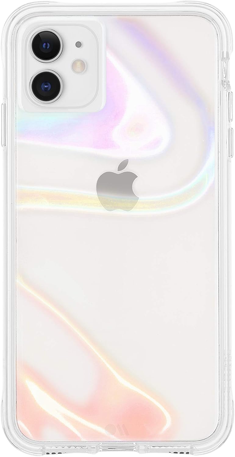 Case-Mate - SOAP BUBBLE PLUS - Case for iPhone 11 - Swirl Effect - 10 ft Drop Protection - 6.1 inch - Iridescent +