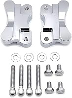 Vista 5 de HTTMT H2702- Soporte de montaje de adaptador de guardabarros a horquilla cromado compatible con Harley FLST 86-14 con rueda de 21