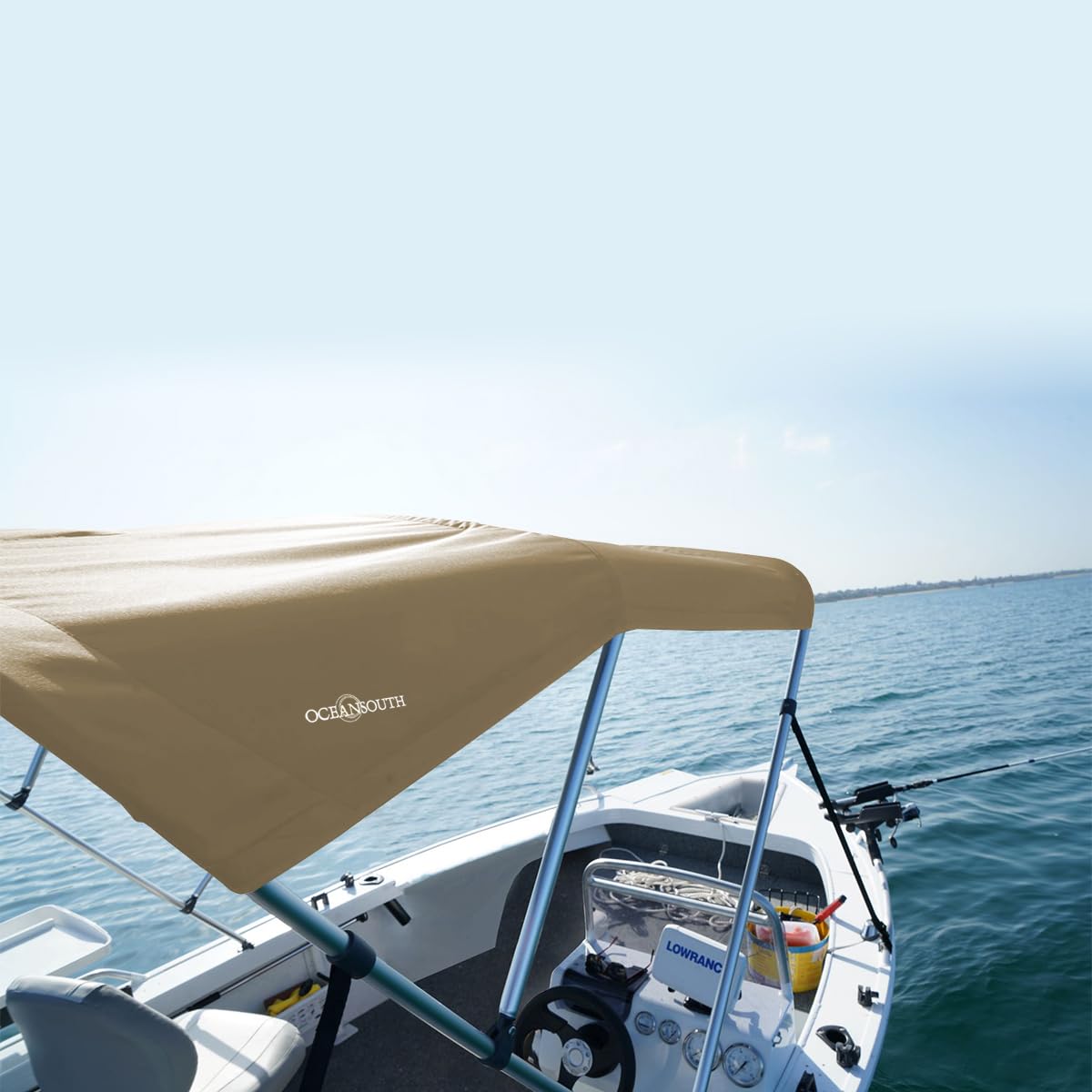Oceansouth 3 Bow Bimini Top con Integrato Conservazione Bagagliaio