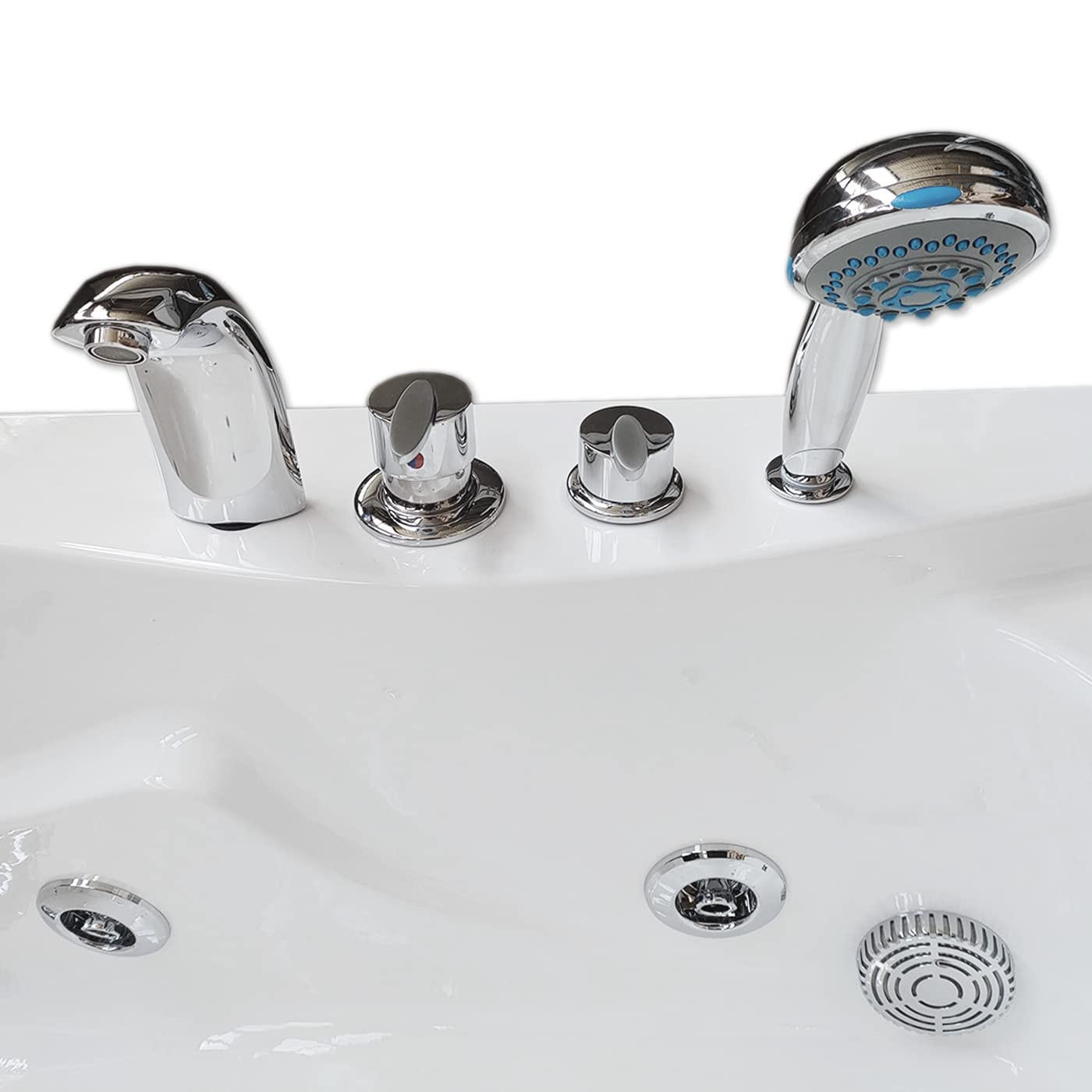 Baignoire Balnèo Balnéothérapie blanc 170 X 115 cm pour 2 personnes - Havana