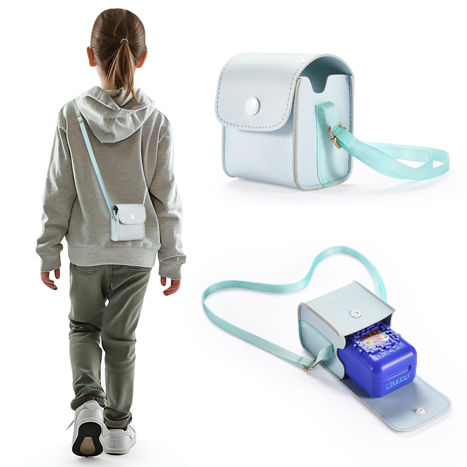 KECHICHENGYUN Storage Bag for Bitzee Interactive Toy Digital Pet,Compatible with Bitzee Disney Interactive Toy Case,Travel Case for Children's Gifts (Light Green)