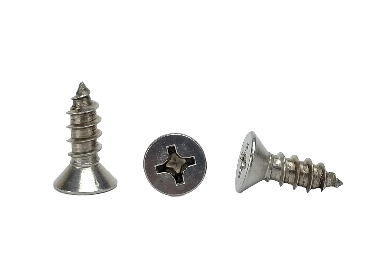 #14 X 2-1/2" Stainless Phillips Flat Head Sheetmetal Screw (3/4" to 3" in Listing) 50 Sheet Metal Screws, 82 Degrees (#14 X 2-1/2")