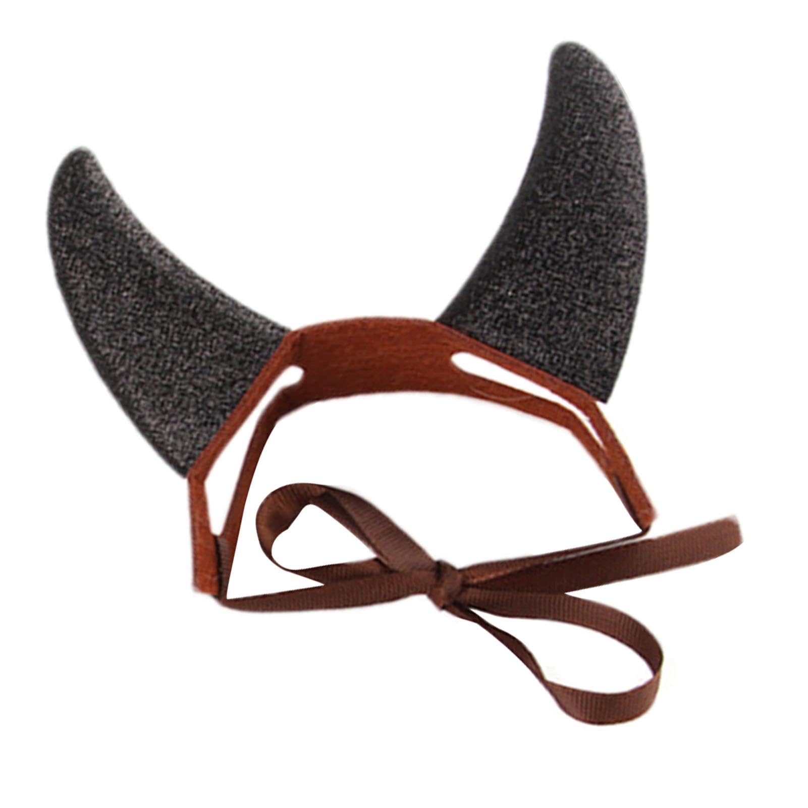 Streysisl Disfraz de unicornio de diablo para gatos, disfraz de cosplay para mascotas, de fieltro, cuernos de diablo, portátil, ligero, para mascotas, bonitos disfraces para perros, para fiestas,