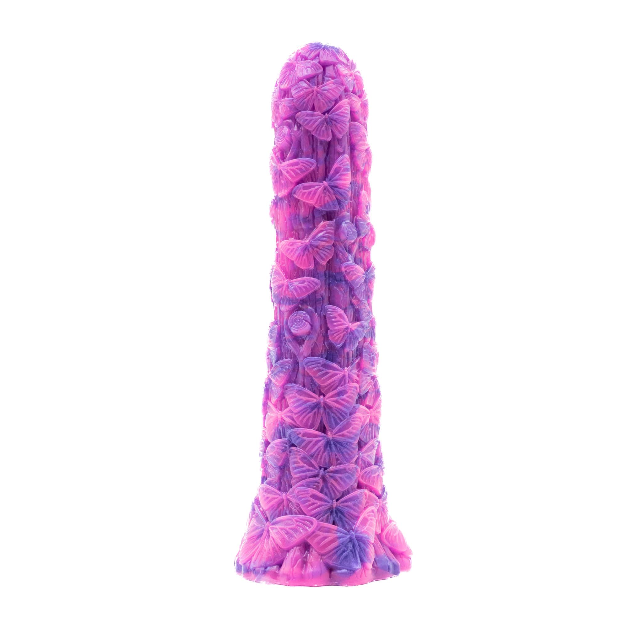 Twisted Fantasies Monarch Butterfly Suction Cup Dildo - UV Pink/Purple Heart Marble Design - Handmade in The USA - Adult Sex Toys (): Mini