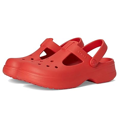 Crocs Kids Classic Mary Jane Clogs (Little Kid/Big Kid) Kids Shoes Cherry Red
