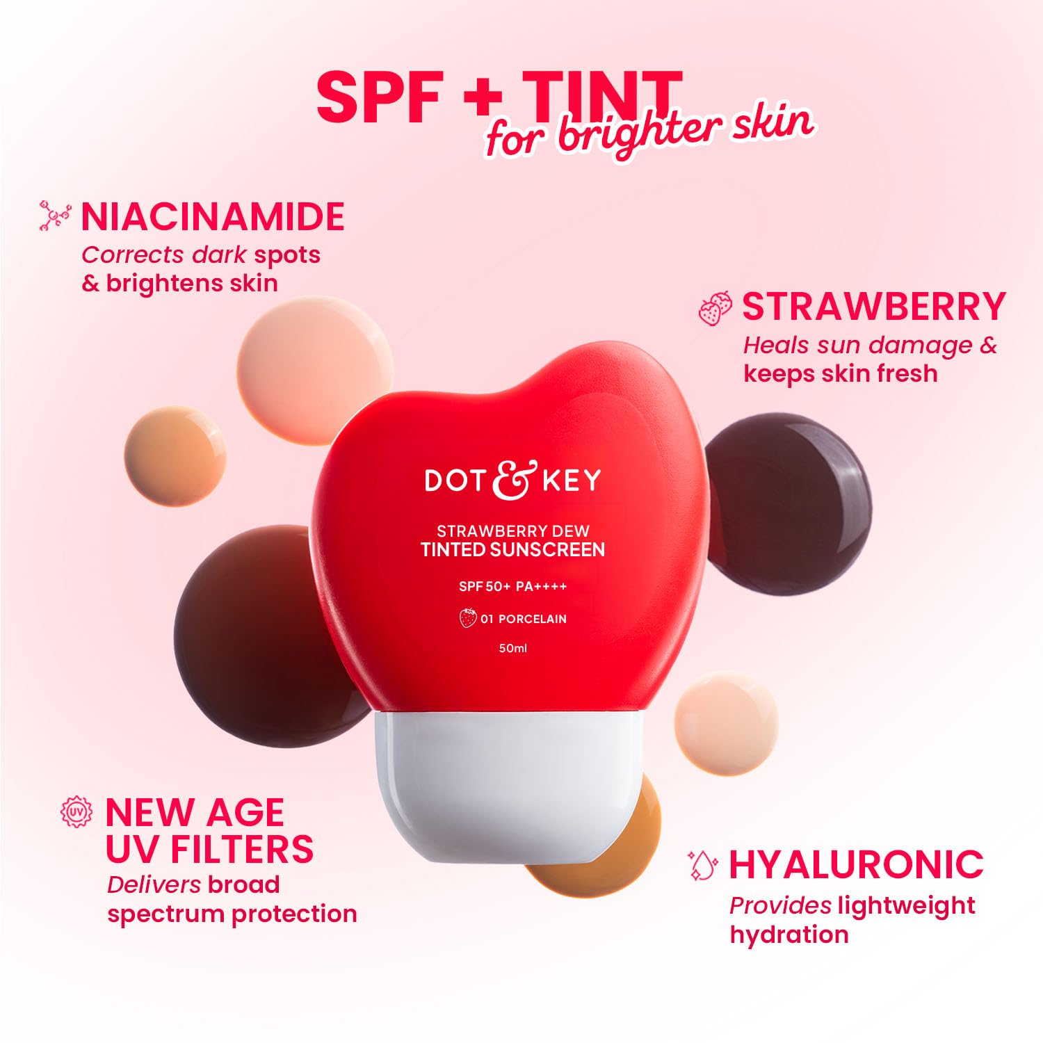 Amazon.com: Dot & Key Strawberry Dew Tinted Sunscreen SPF 50