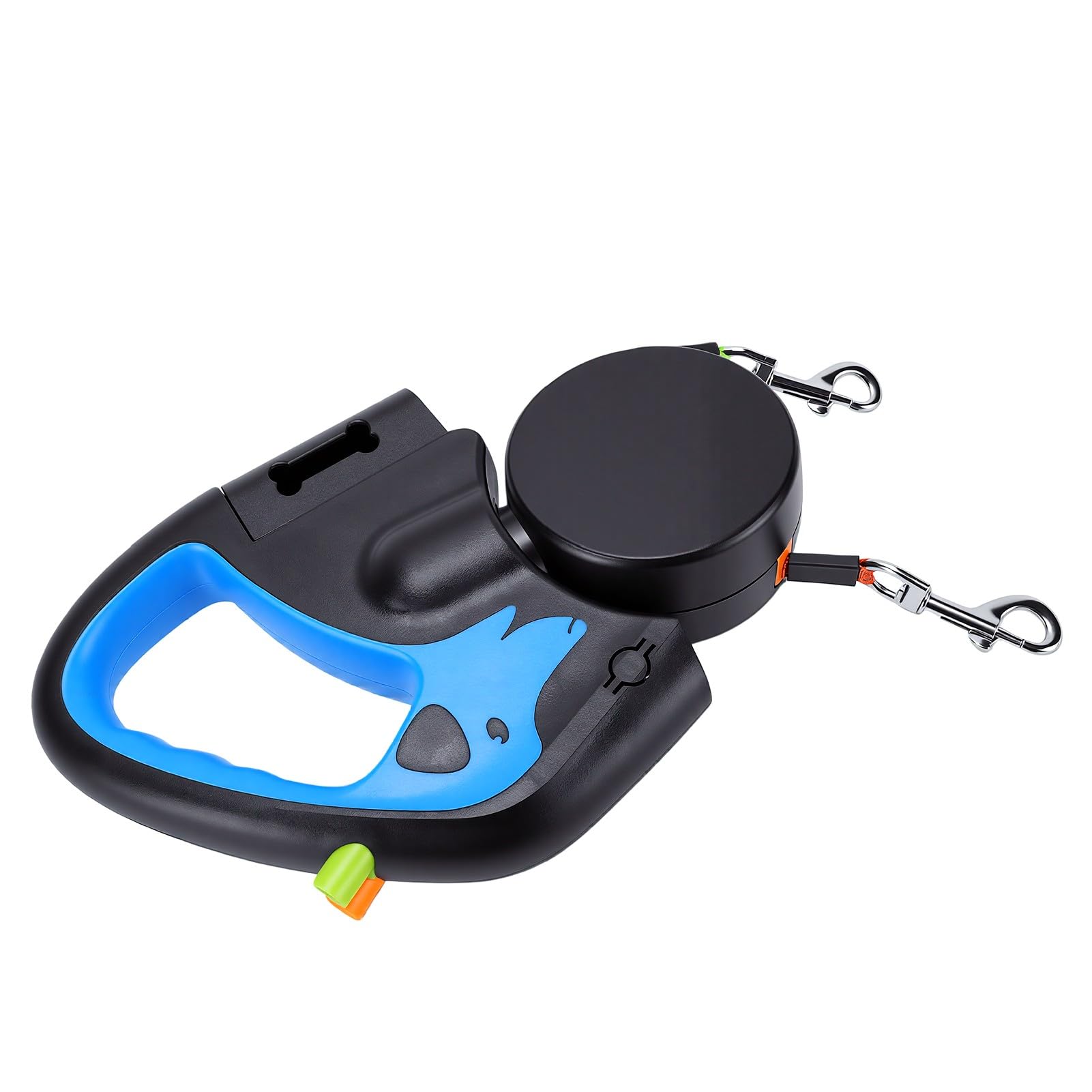 Generic Laisse Rétractable pour 2 Chiens, Laisse Télescopique Automatique Rechargeable par USB avec Lumière pour Les Activités de Plein Air, Nylon Durable sans Enchevêtrement (3 mètres/9,84 Pieds)