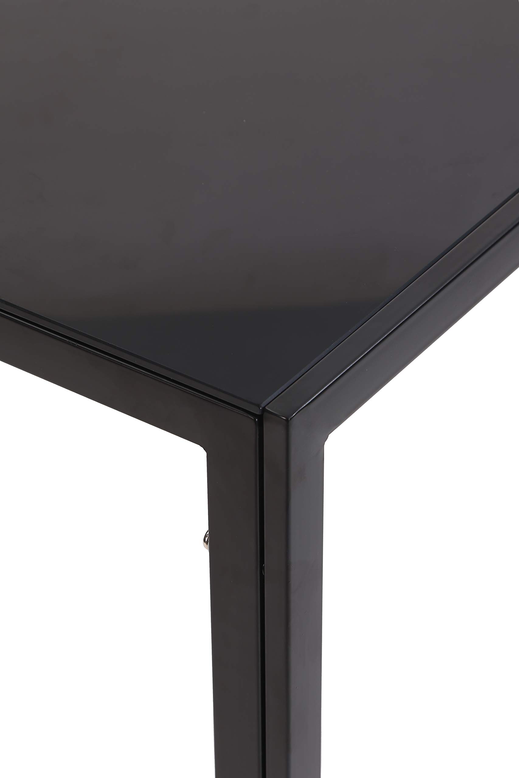Conjunto de Mesa de Cocina 105x60 + 4 sillas Clasik (Negro-Negro)