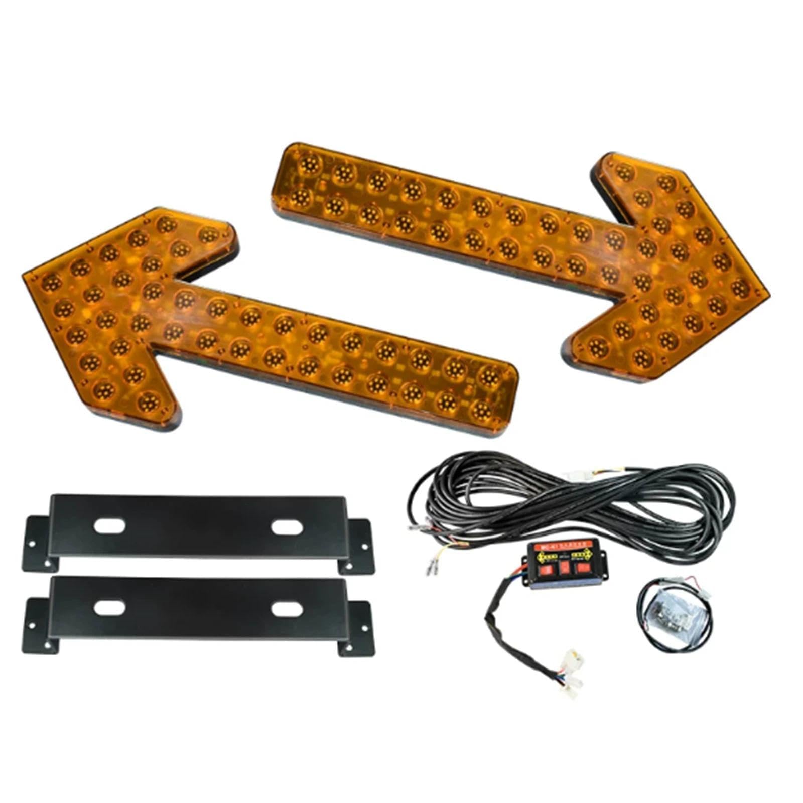 Luz de advertencia direccional de flecha LED ámbar (paquete de 2)(35cm)