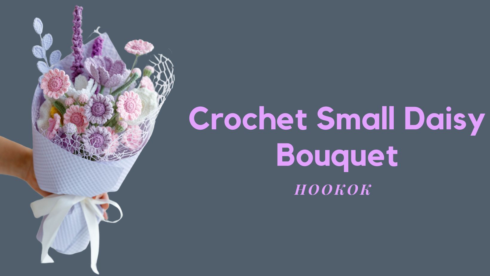 Amazon.com: HOOKOK Crochet Flower Bouquet -Knitted Flower Bouquet
