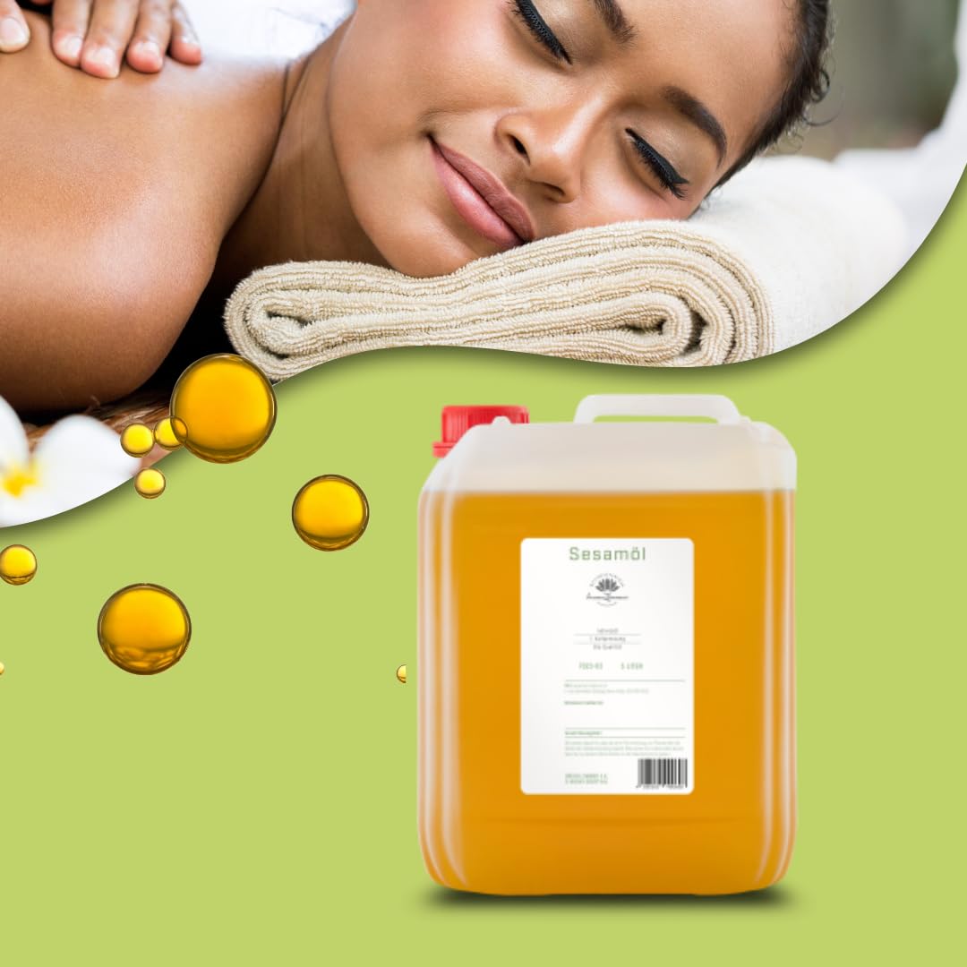 Bio Sesamöl 1. Kaltpressung - Massageöl und Basisöl (5 Liter)