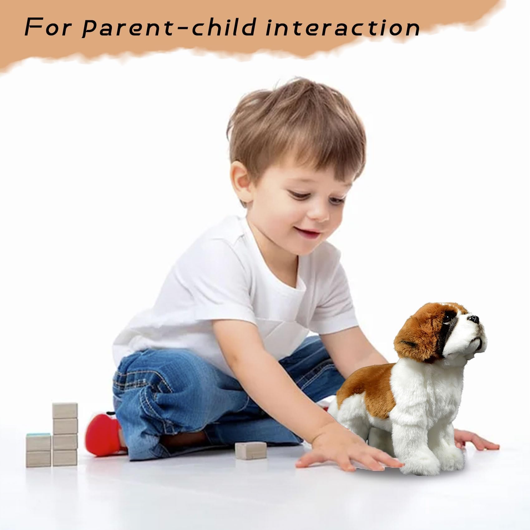 RLOMUTE St. Bernard Plush Toy Soft - Image 3