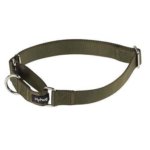 Hyhug Martingale Dog Collar Medium Green |Escape - Proof Heavy