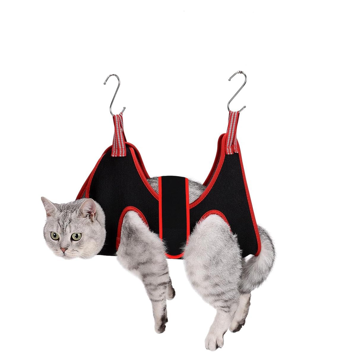 ATO-DJCX Cat Grooming Hammock Harness for Small Dogs,Pet Hammock Restraint Bag,Dog Grooming Sling for Trimming Nail and Ear/Eye Care(XS Size,6.5")