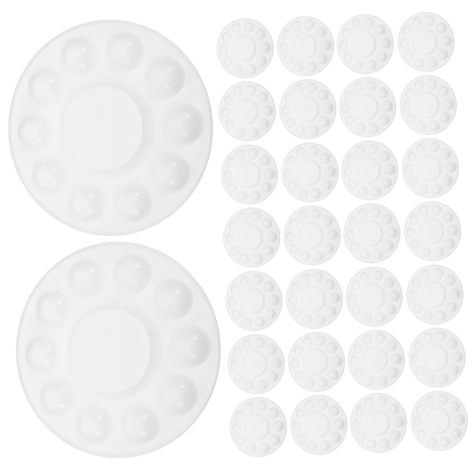Palette en Plastique Aquarelle Ronde 50 Pièces pour Peinture