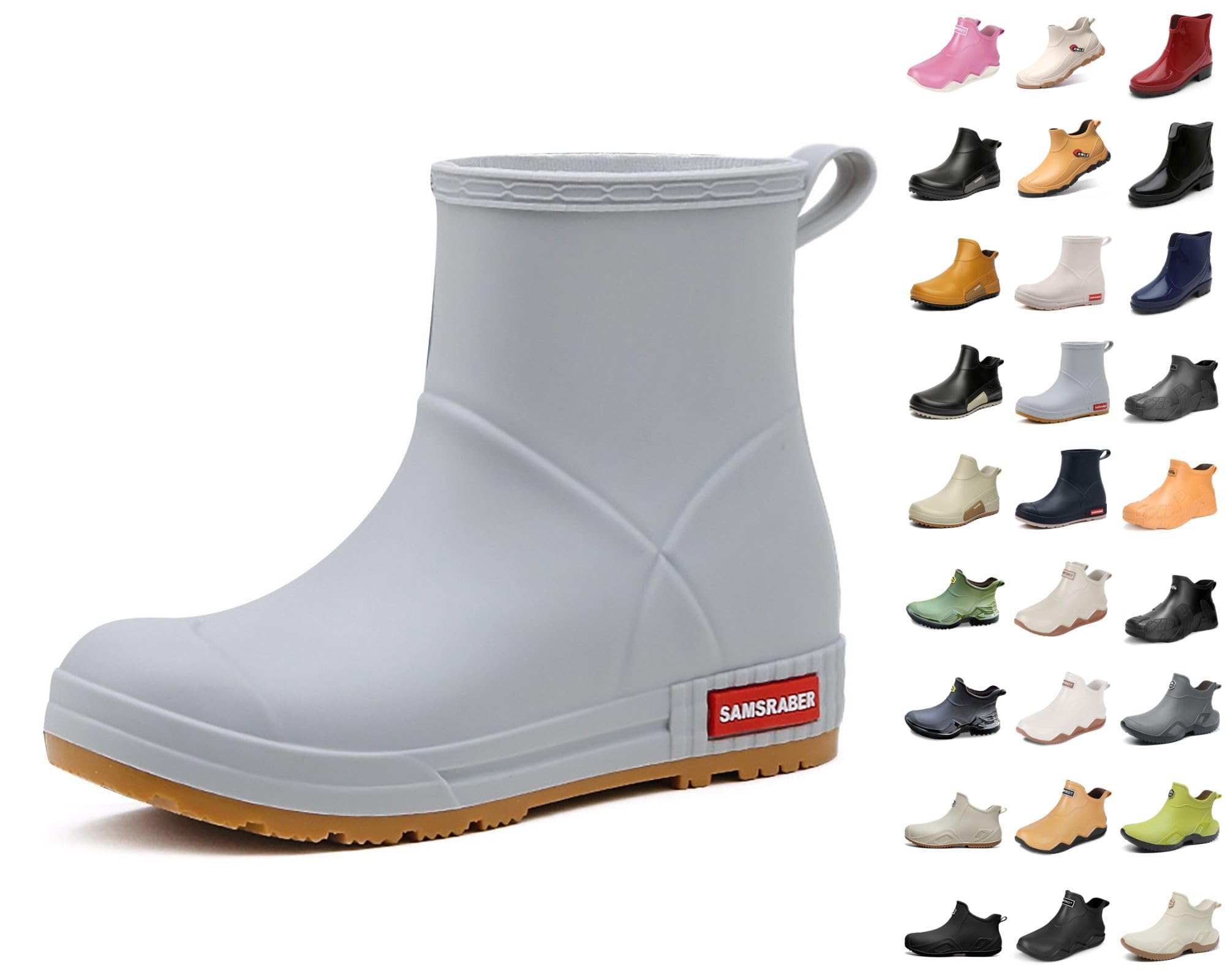 Botas de goma impermeables antideslizantes para mujer y hombre lluvia nieve jardín