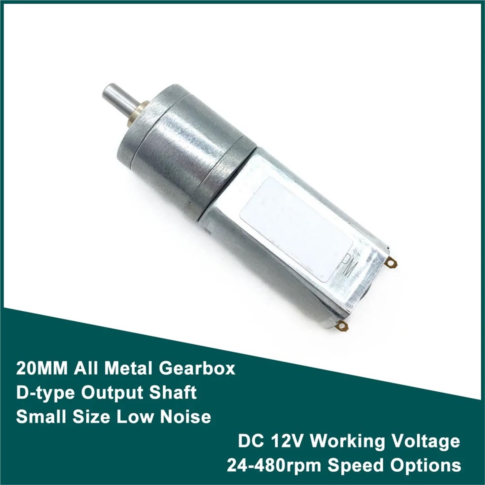 JG20-180 Przekładnia o średnicy 20 mm od 24 obr./min do 480 obr./min Szczotka z dużym momentem obrotowym silnik przekładniowy Micro DC (480RPM_12V)