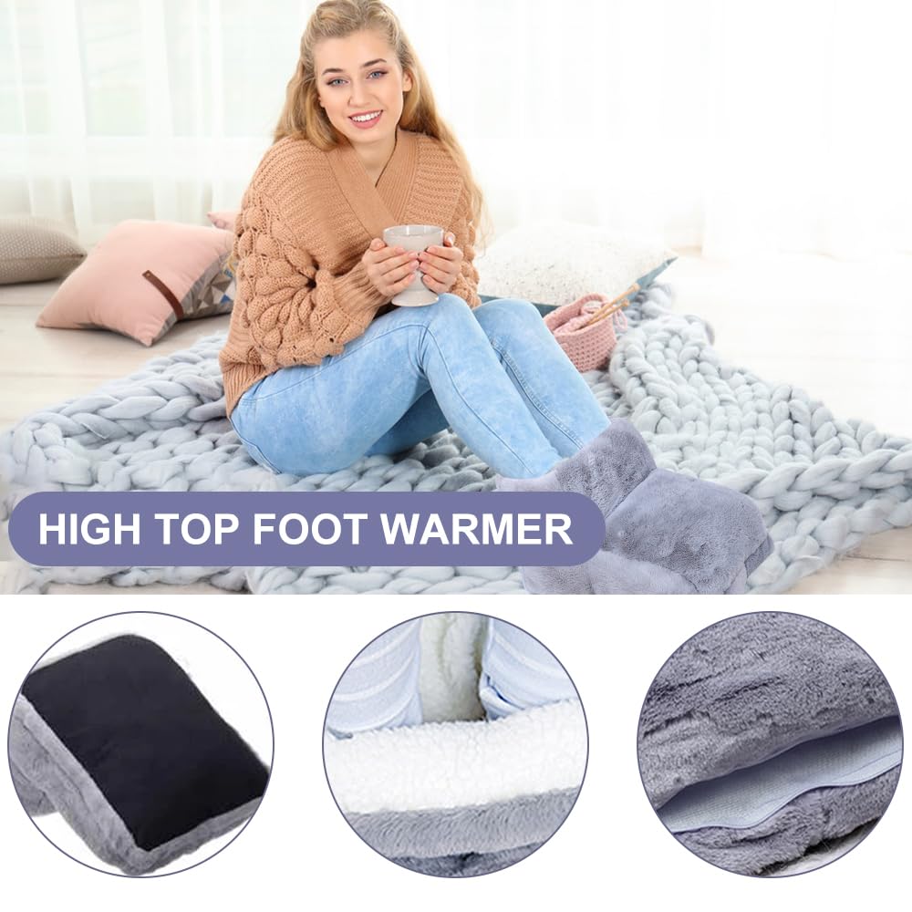Chauffe-Pieds Électrique, 5V Chauffe-Pieds, Chauffe-Pieds Électrique avec 3 Niveaux de Chauffage et 3 Minuterie, Chauffage des Pieds Électrique pour les Pieds avec Doublure Intérieure Lavable