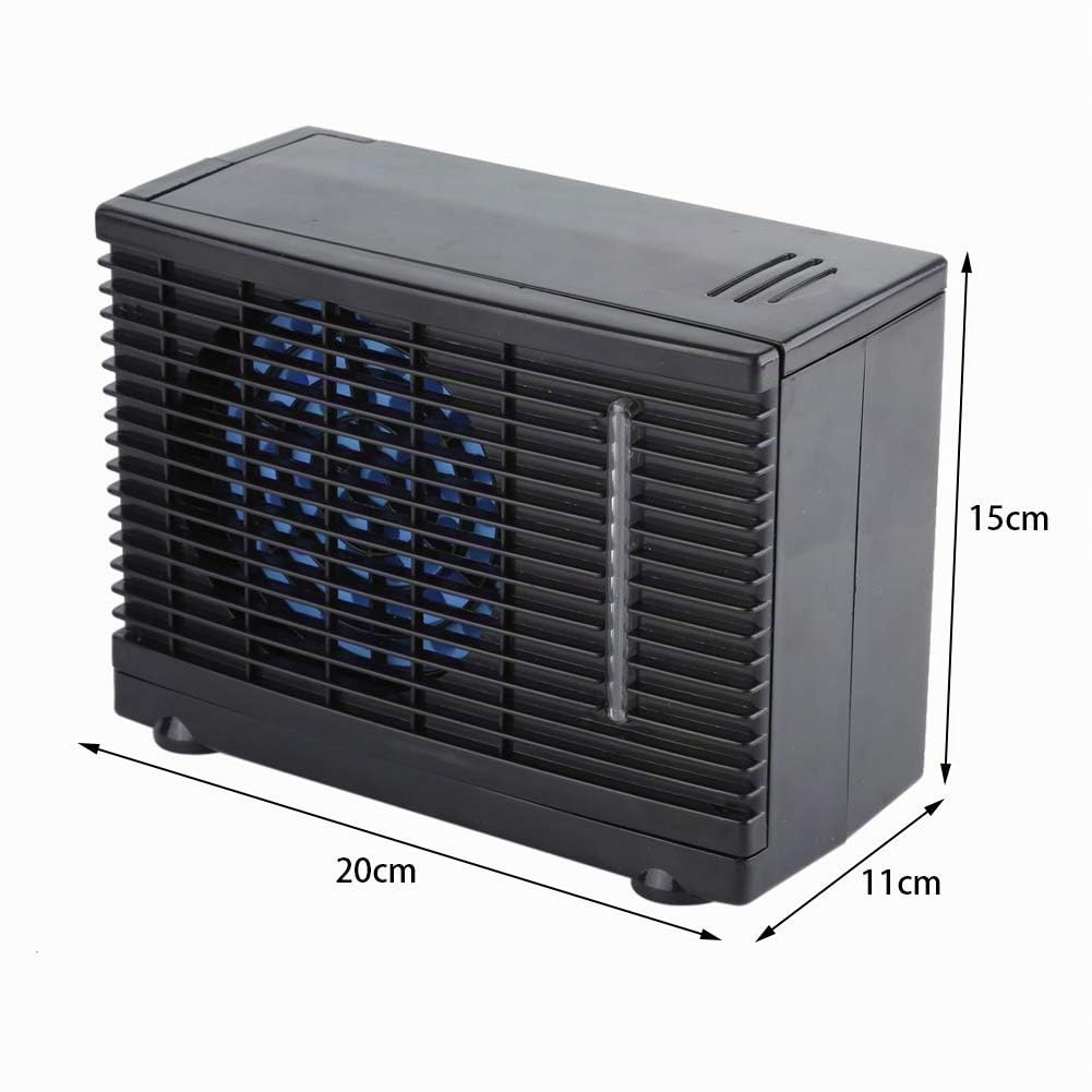 Ejoyous Mini Enfriador de Aire Portátil para Automóvil, Ventilador Evaporativo de 12V, Aire Acondicionado para Coche