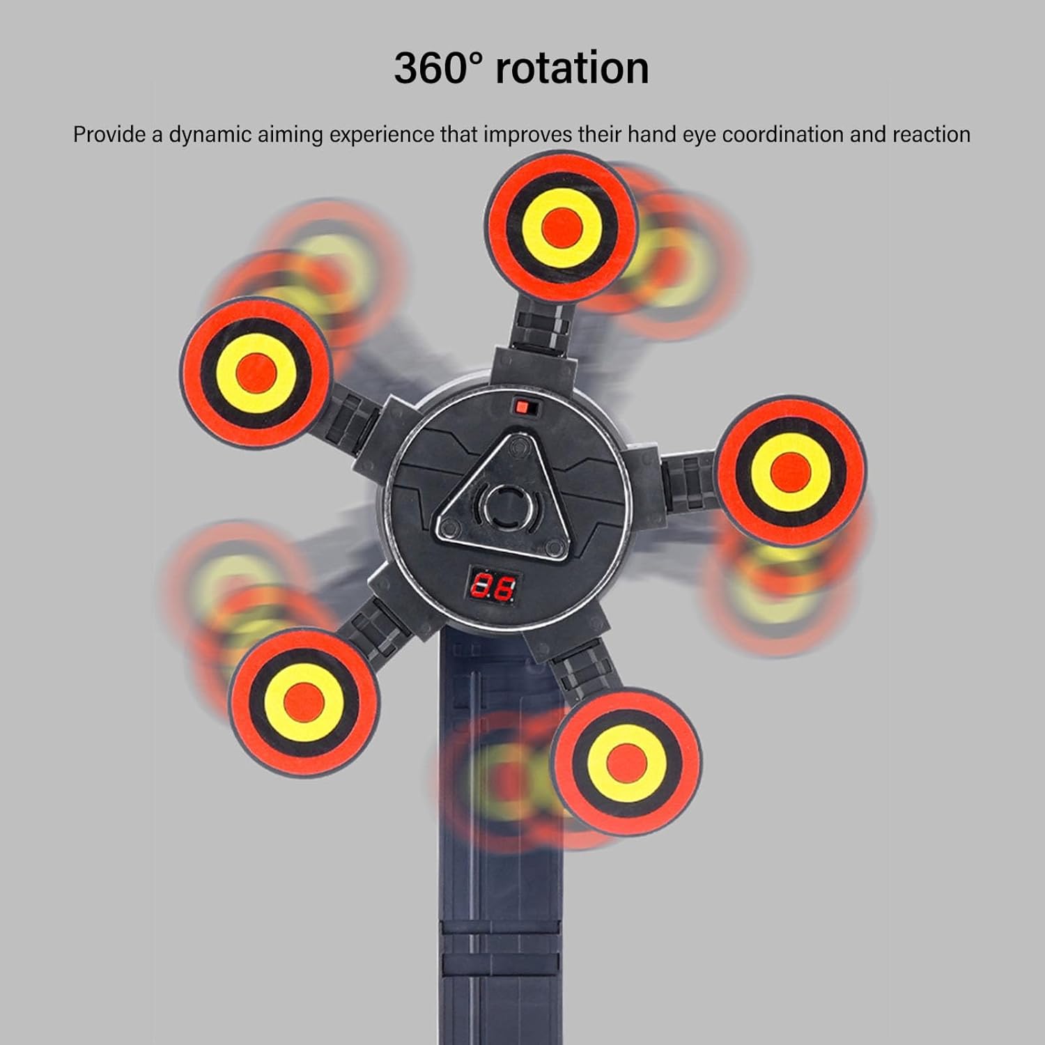 Rotating Electronic Target Toy with Automatic Reset Function and Sound Effect for Performance Training