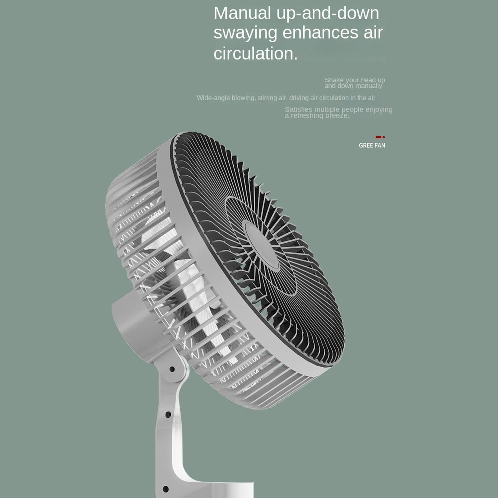 Ventilatore Oscillante Torre Ventilante Potente A 3 Velocità Con Presa USB | Ventilatore Grande Per Patio, Negozio, Dormitorio, Bagno, Camera, Casa, Garage, Ufficio