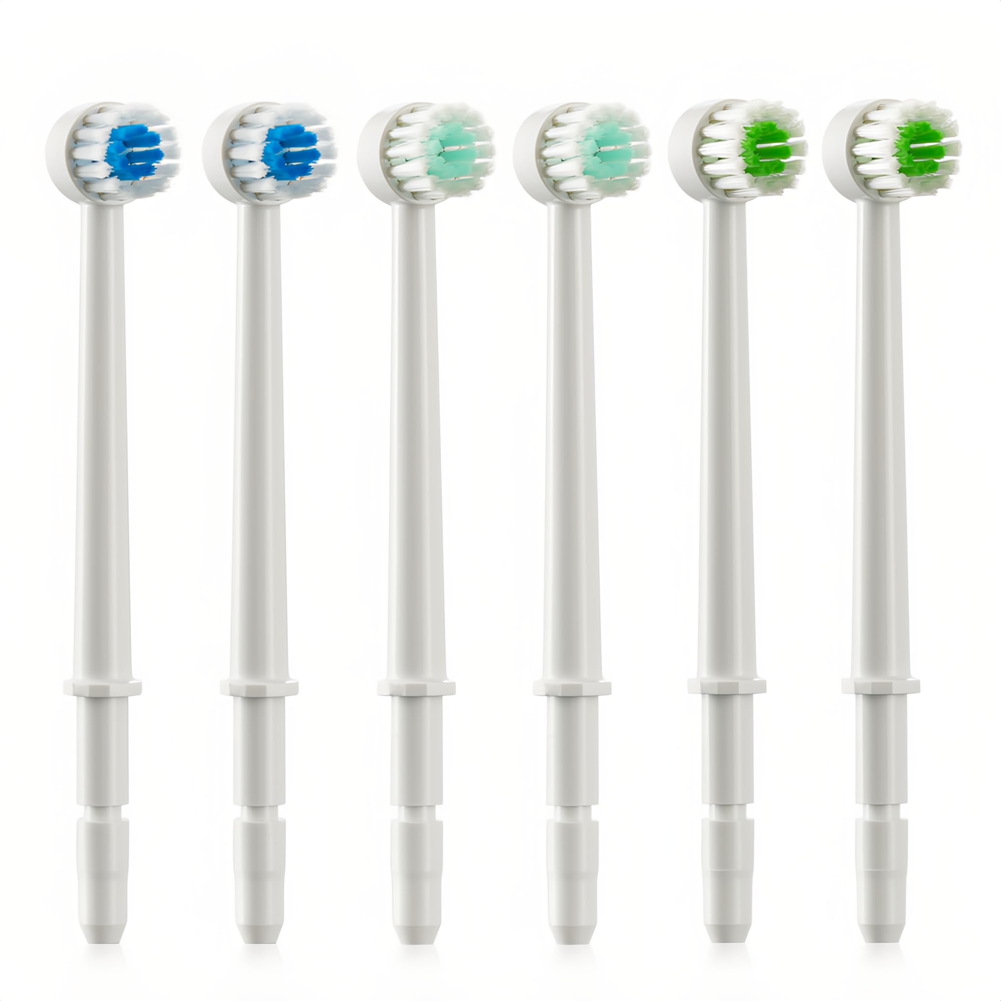 Puntas de repuesto para irrigador dental Waterpik, cabezales de repuesto para Waterpik (6 puntas de cepillo de dientes)