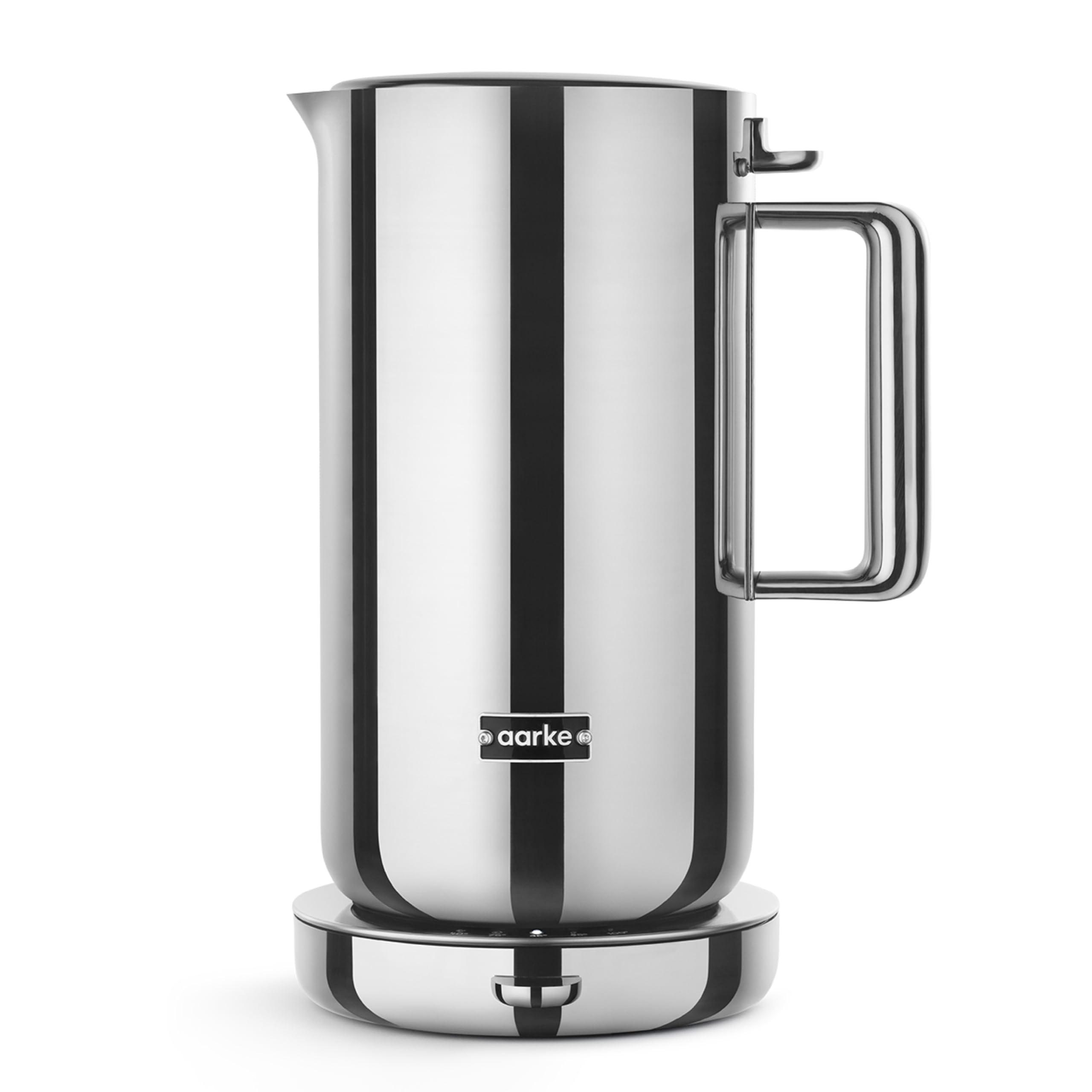 Aarke Kettle in Stainless Steel with Multiple Temperature Settings, 360° Swivel Base, Quiet Boiling and Non-drip Spout, Capacity of 1.2 Litre