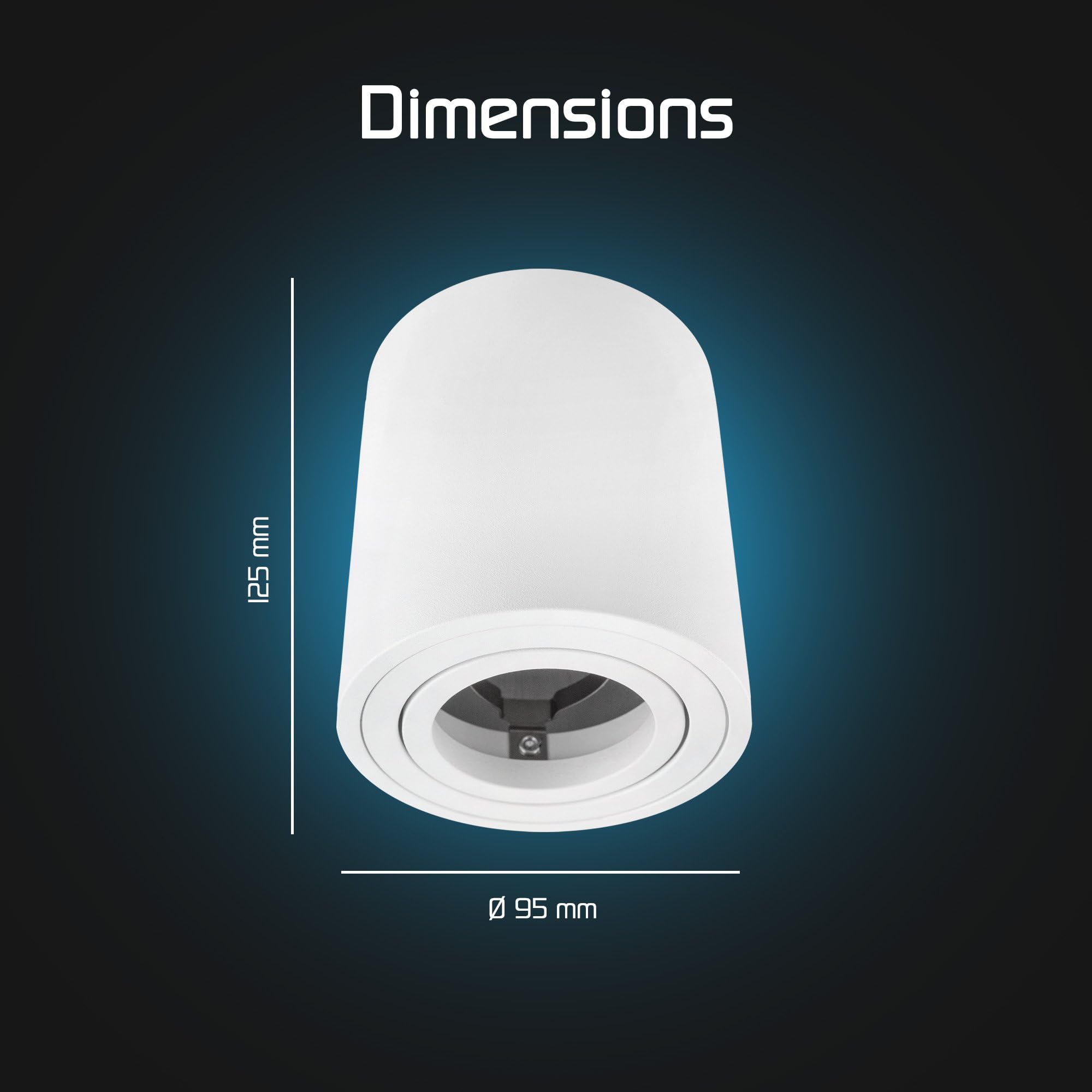 Ledvion 6er Set LED Aufbauspot Weiss Rund 3W Warmweiss | mit Leuchtmittel geliefert; fuer Decke Flur Kueche und Wohnraum