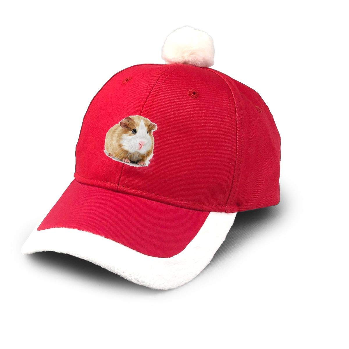 GGdjst Cute Guinea Pig Art Christmas Costume Headwear Dad Trucker Santa Hat Red Xmas Baseball Cap Adult Women Men Children Teen Boy Girls Party Decor Gift Decorations Ornament