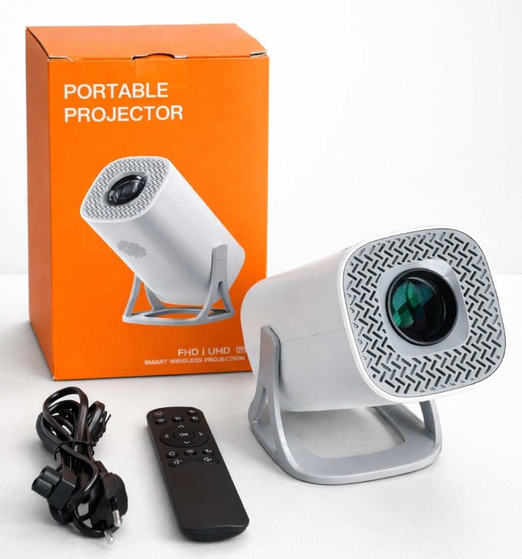 portable android 14 smart projector 4k supported full hd wifi 5g bluetooth 5 0 mini home theater projector compatible with windows android ios