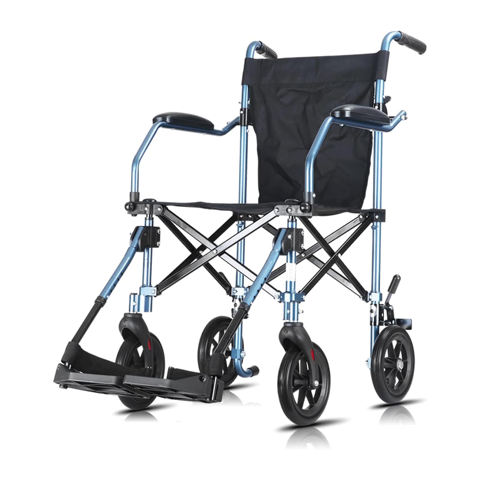 Silla de Ruedas de Seguridad Silla de Transporte portátil Sillas de Ruedas Ligeras Plegables Sillas ergonómicas Transporte de sillas de Ruedas Sillas de Ruedas de Cuidado móvil Silla de Ruedas fácil