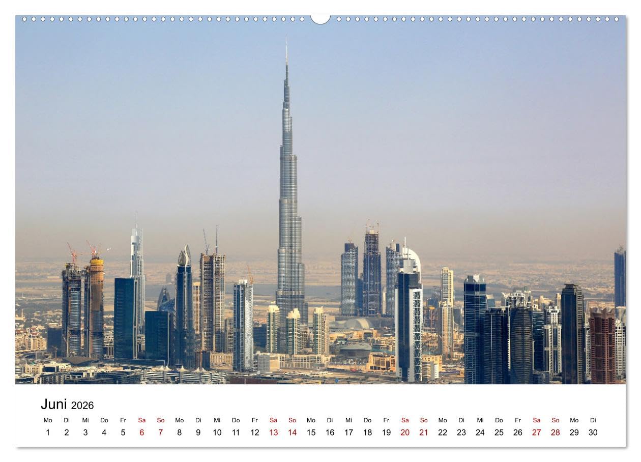 Weltstadt Dubai (Wandkalender 2026 DIN A2 quer), CALVENDO Monatskalender: Die schönsten Fotos der Stadt aus 1001 Nacht (CALVENDO Orte)