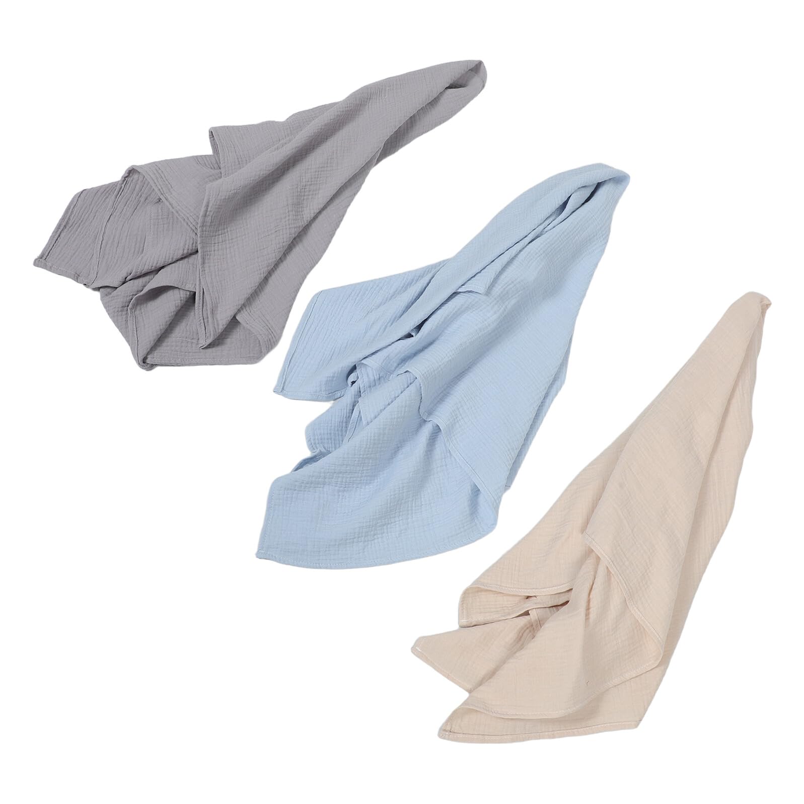 3 Piezas Manta para Recién Nacido Unisex de Muselina Manta de Arrullo Transpirable para Cuna Envoltura Cómoda para Dormir Niña