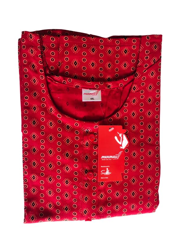 Image of MENMAII Women's [L-4XL] Full Open /Front Buttoned [a Kind of Adaptive Clothing] Multipurpose Nighty for Maternity /Pregnancy /Elderly /Patient /Feeding /Hospital Purpose Nighty Calf Length