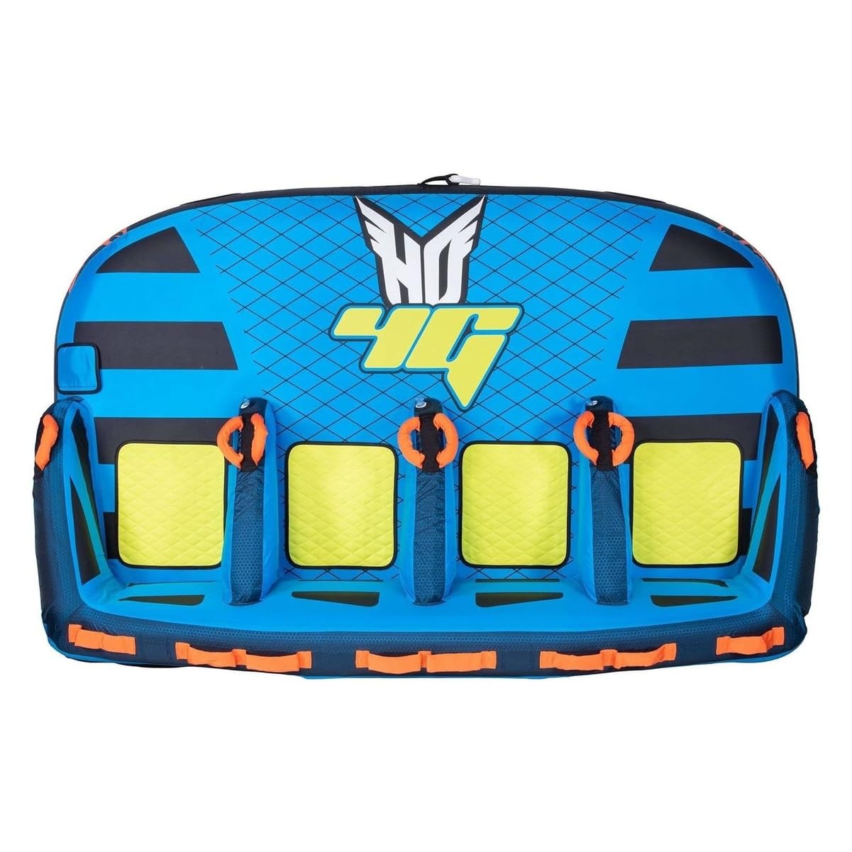 HO SPORTS 2021 Blue Polyvinyl Chloride (PVC) 4G Towable Tube with Quick Connect Tow Attachment System, Couch or Chariot Style Riding, Heavy-duty Boston Valve