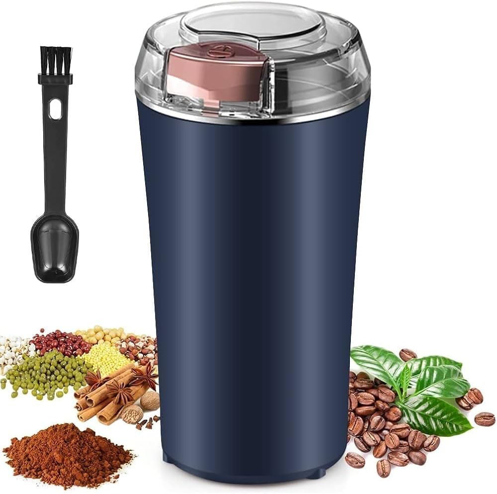Dry Mixer Grinder for Spices, Portable Electric Grinder Mini Spice Masala Grinder for Coffee Bean, Push Button Control 200W Stainless Steel(DO NOT WASH with Water)-image-4