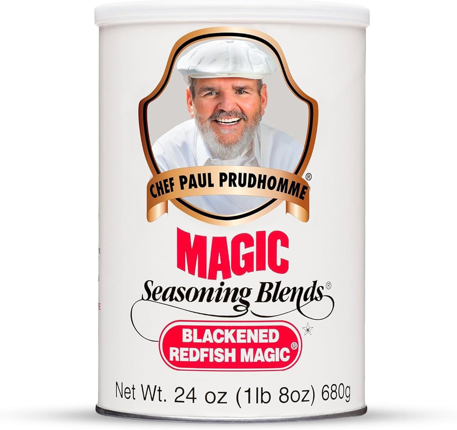 Chef Paul Blackened Redfish Magic Seasoning Blends | Cajun-Style Spices & Seasonings | Gluten-Free, No MSG, Bold Flavor | Perfect for Grilling, Cooking & BBQ | 24 oz/ 680g Canister (Pack of 1)