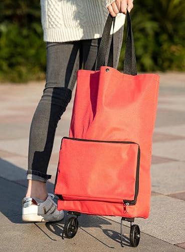 Miniatura 3 de Bolsa de compras mejorada con ruedas, bolsa de equipaje de mano, bolsas de compras reutilizables, bolsa de viaje, bolsa de lona