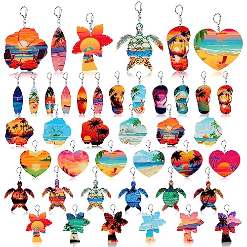 Bucherry 36 Pcs Beach Summer Party Favors Keychain Gifts Bulk