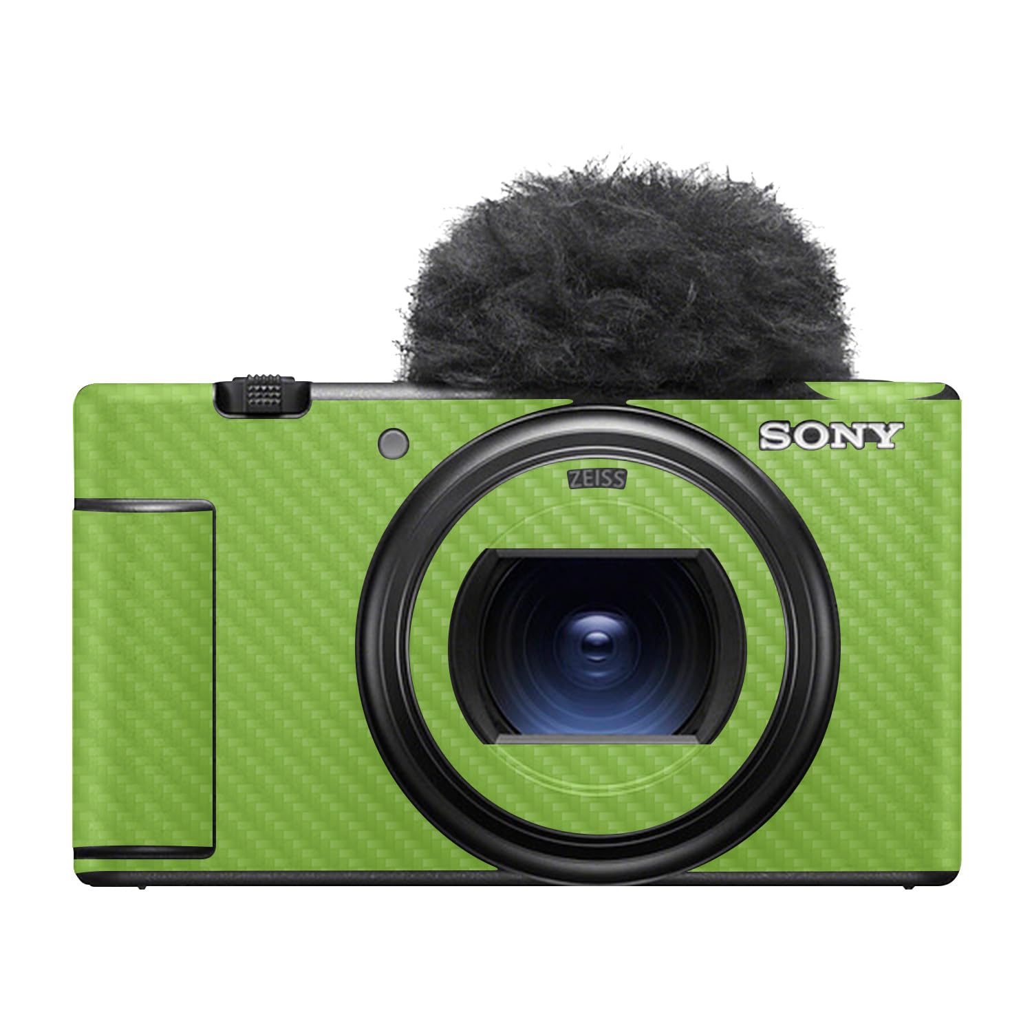 Carbon Fiber Camera Skin Compatible with Sony ZV-1 Mark II (2023) - Solid Lime Green - Premium 3M Vinyl Protective Wrap Decal Cover - Easy to Apply | Crafted in the USA by MightySkins